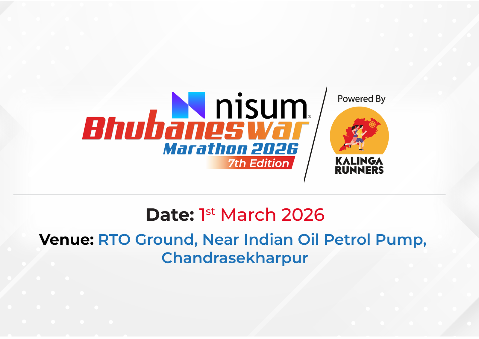 Nisum BBSR Marathon 2026 Poster